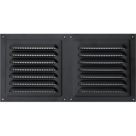 Favorecer una buena ventilación, mosquitera para ventilación o techo 300x150 mm (negra) (1/2)