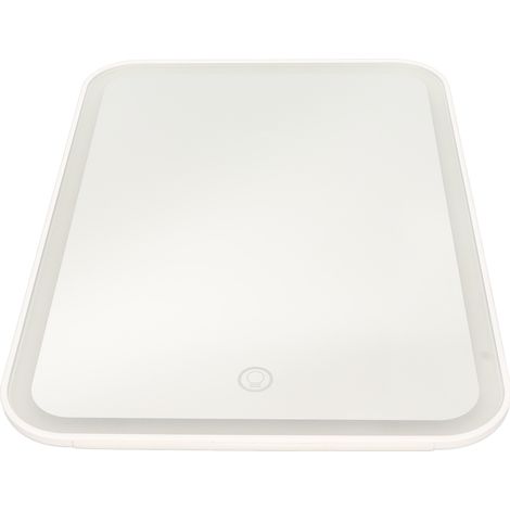 Miroir de maquillage LED rotatif à intensité variable, interrupteur tactile, rechargeable, miroir de beauté pour salle de bain et coiffure, usage domestique (1/5)