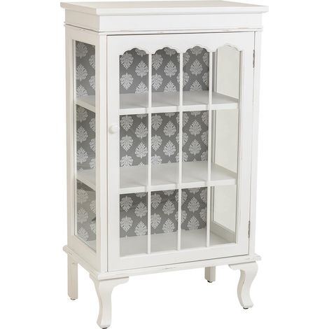 Vitrina de madera blanca 60.5x40.5x114.5 (1/5)