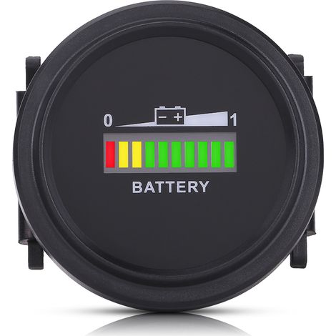 Jauge numérique LED de batterie 12 V/24 V/36 V/48 V/72 V pour voiturette de golf (1/5)