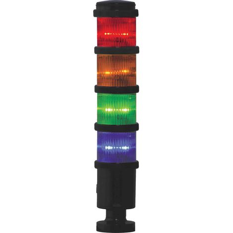 Colonnes lumineuses pré-configurées à LED Feu Flash, Fixe, Rouge / Vert / Ambre / Bleu, 240 V ( Prix pour 1 )