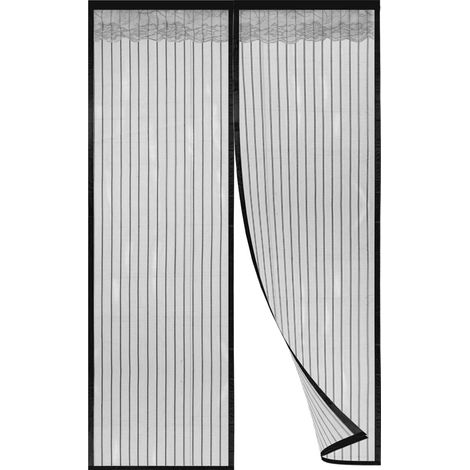 Wolketon Magnet Fliegengitter Tür 100 x 220 cm Insektenschutz Balkontür Fliegenvorhang Mückenschutz Magnetvorhang Klebemontage Ohne Bohren