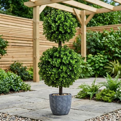 Capri Artificial Two Ball Topiary Tree (1/2)