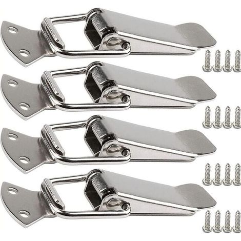 Fermoir de tension en acier inoxydable avec vis, fermoir à levier de 56 mm, loquet à ressort à bascule, clip de serrage, fermeture de boîte, capuchon de verrouillage pour boîte à outils (1/4)