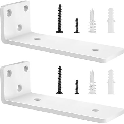 2 x Wall Shelf Brackets 20 cm Bracket for DIY Open Shelves (1/3)