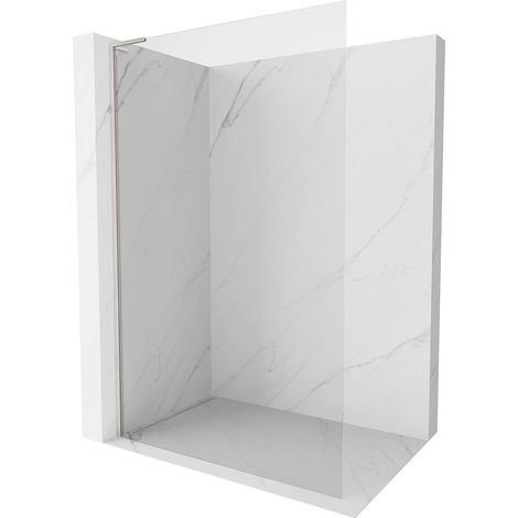 Mexen Kioto-X L Duschwand Walk-in 90 x 200 cm, transparent 10 mm, gebürsteter Nickel - 800-090-107-97-00-X (1/5)