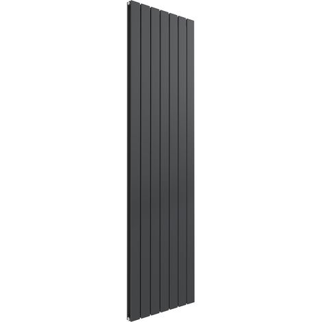 Reina Flat Double Designer Vertical Radiator 1800mm H x 514mm W - Anthracite (1/6)