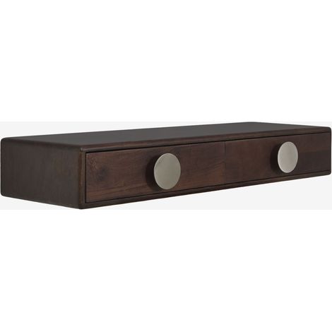 Console d'entrée murale 100x30 cm en bois de manguier et acier inoxydable Melisand SKLUM (1/5)