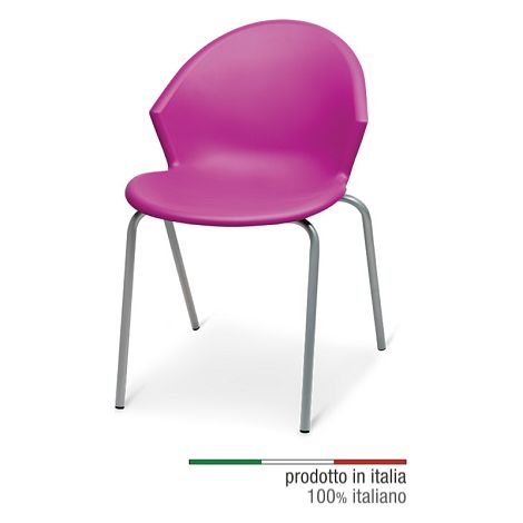 Sedia Attesa Smile Fissa con Scocca in Plastica Colore Verde