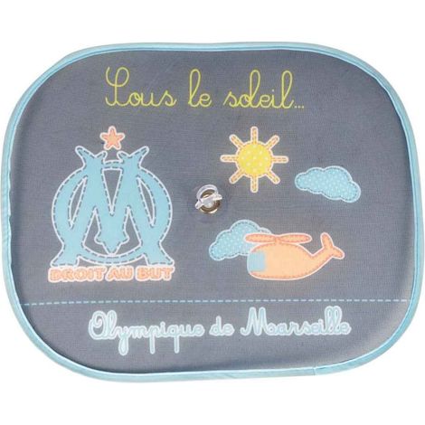 Paris Prix - Lot De 2 Pare-soleils olympique De Marseille 44cm Bleu