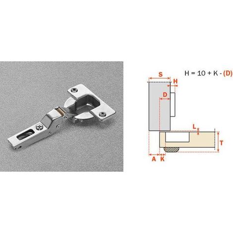 25 x SALICE CERNIERA AUTOMATICA CNA7G99 COLLO 9 94 GRADI
