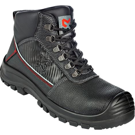 Würth Modyf – Chaussures de sécurité montantes S3 SRC noires 35 – Coque en métal – Semelle anti-perforation – Semelle PU antidérapante – Tige en cuir respirant