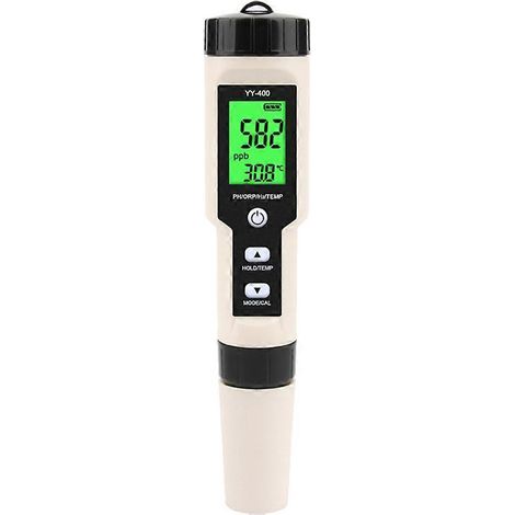 Testeur numérique 4 en 1 YY-400 pH/ORP/H2 et TEM, rétroéclairage (voir image) (1/5)