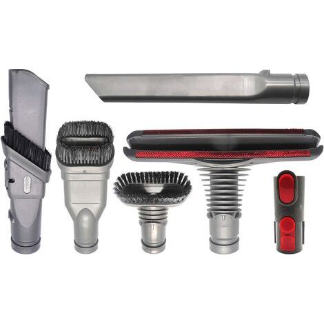 Lot de 6 Aspirateur Embout avec Adaptateur Brosse Kit Accessoires pour V6 V7 V8 V10 DC19 DC33 DC35 DC37 DC39 DC45 DC47 DC49 DC52 DC56 DC58 DC59 DC62 DC63 (1/4)