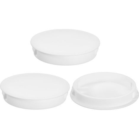 3Pcs Bouchon de Trou en Nylon, 59.5-60mm Diamètre de Trou Bouchon d'étanchéité Rond Souple et Flexible de Verrouillage Bouchons en Caoutchouc pour Bouteille, Tuyaux, Cuisine, Blanc (1/5)