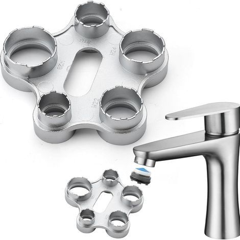 Clé de service universelle, régulateur de jet, clé de service, aérateur, clé de montage, mousseur, clé de montage pour M16 / M18 / M22 / M24 / M28 - Clé universelle pour buses de mélan (1/5)