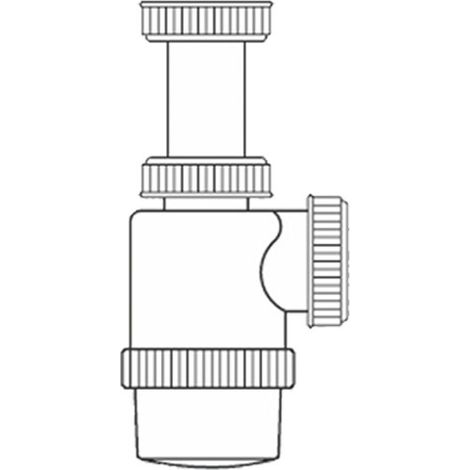 V70 Sifone per Bottiglia Estensibile da 1" 1/2" con Catenella e Tappo