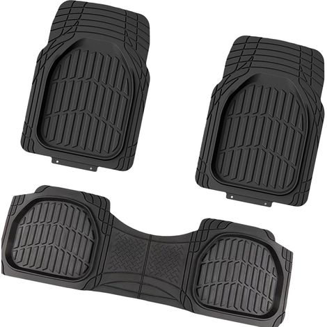 Tapis de sol en caoutchouc résistant aux intempéries - Imperméable - Antidérapant - Pour intérieur de voiture, SUV, camion (1/5)