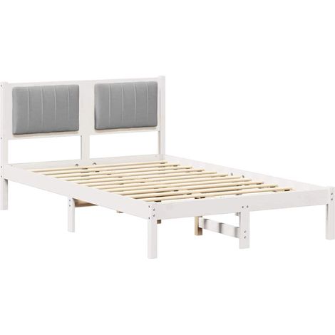 Maison Exclusive - Letto con Testiera Rivestita Grigio chiaro 120 x 200 cm (1/5)