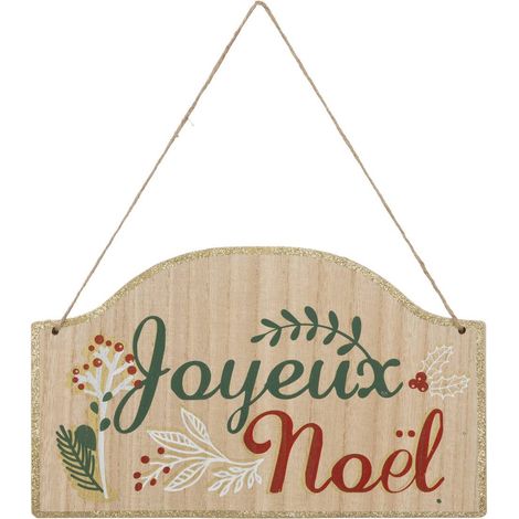 Cartello da parete merry christmas in legno 30 cm - Feeric lights & christmas