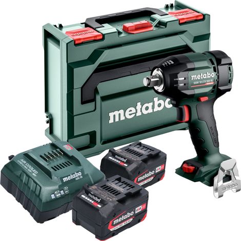 Metabo SSW 18 LTX 550 BL Visseuse à choc sans fil 18 V 550 Nm Brushless + 2x batterie 4,0 Ah + chargeur + metaBOX