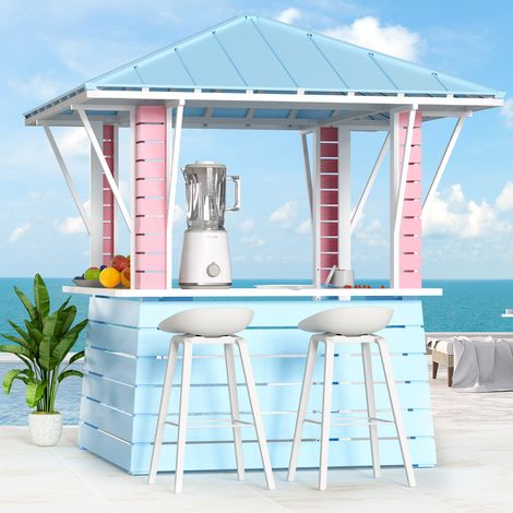 Grillpavillon 2.5x2.5m, BBQ Gazebo mit Seitenablage und USB, USB-C, Grillzelt, Gartenpavillon, Gartenzelt für Partys Picknick, Modern Shade