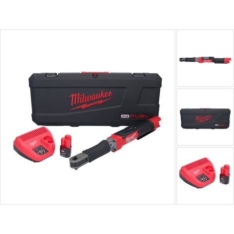 Milwaukee M12 ONEFTR38-201C Digitaler Akku Drehmomentschlüssel 12 V 135,6 Nm 3/8″ ( 4933464967 ) Brushless + 1x Akku 2,0 Ah + Ladegerät + Koffer (1/5)