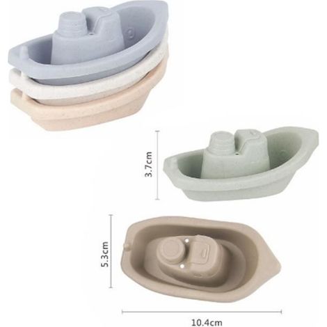Jouets de Bain bébé 5 Bateaux douchette Jouet Bain Qui nage en Plastique PP pour Le Plaisir du Bain dans la Baignoire (1/4)