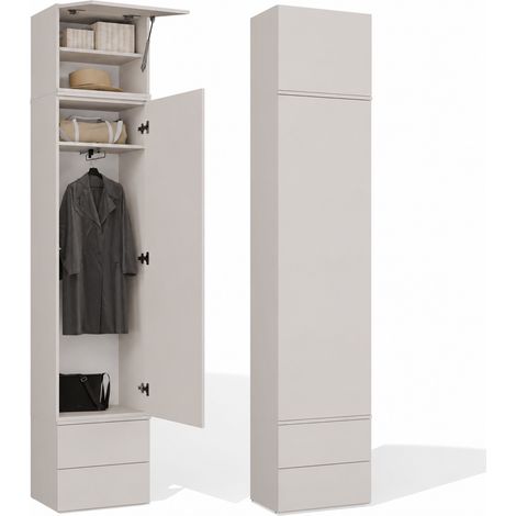 Haga 1SZ2S - Recibidor: armario, estantes, 2 cajones - 50x35x238 cm - Beige cachemir (1/5)
