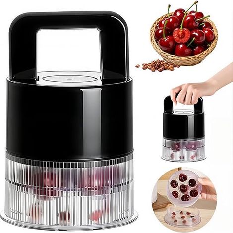 Snocciolatore per ciliegie con meccanismo di pressatura. Snocciolatore/rimuovi nocciolo per ciliegie. Snocciola fino a 7 ciliegie alla volta. Snocciolatore manuale per ciliegie. Veloce. (1/5)