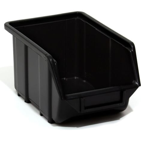 1 X ECO MOYEN NOIR BAC DE RANGEMENT BACS EN PLASTIQUE 155X240X125 PATROL