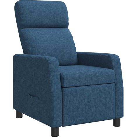 Recliner Blue Fabric vidaXL (1/5)