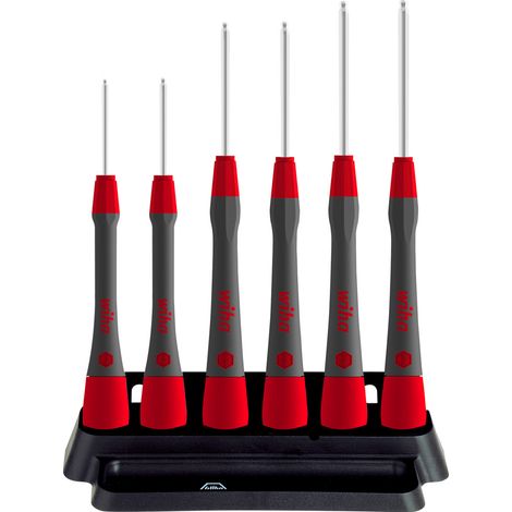 Wiha Juego de destornilladores de precisión PicoFinish® Con cabeza esférica hexagonal, de 7 unid., incl. soporte (42993)