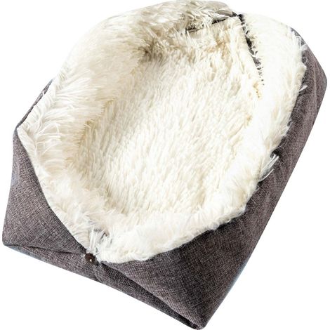 Lit Pour Chien - Tapis De Cage Anti-Anxiété En Peluche Douce - Matelas Pour Chiot Et Chat - Lavable En Machine - 63 x 53 cm - 1 Pièce (1/4)