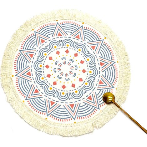Sets de table en coton tissé bohème, anti-brûlures, antidérapants et résistants à la chaleur, décoratifs pour la cuisine (1/4)