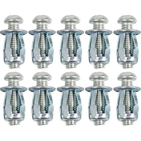 Pack of 10 M4 x 25 metal anchors for cavities and hollow walls, robust for home decoration and fixing to cavities and plasterboard walls (1/5)