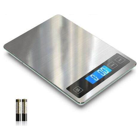 Balance de cuisine numérique 22 lb pour la cuisson et la pâtisserie, graduation précise 1 g/0,1 oz (argent cendré) (1/4)