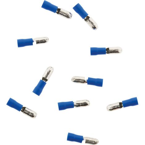 10 blaue Stecker Männlich 5 mm