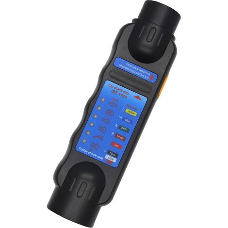 Testeur De Remorque 7 Broches, 12V Testeur Prise Remorque Tester Fiche Câble Câblage Circuit Outils Diagnostic Connecteur pour Caravan RV Voiture Câblage Feux Arrière Camion (1/5)