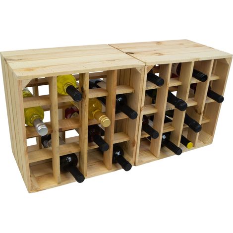 2er Set Weinregal "16er" Natur (1/5)