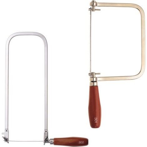 Bahco 301 Coping Saw 14 tpi 165mm 6 1/2 Inch Saw and Bahco 302 Fretsaw 260mm