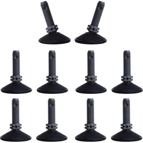 Piedino di livellamento girevole regolabile con snodo sferico – lunghezza stelo 32 mm – carico massimo 150 kg – per ambienti corrosivi – diametro base 32 mm (1/2)