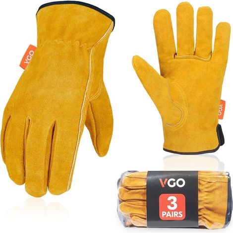 Gants en cuir de vachette intégral non doublés homme(CB9501,XL) (1/5)