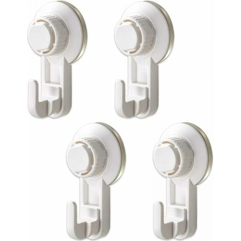 4 Stück - Saugnapfhaken - Dünner weißer Haken (10 cm x 3,5 cm) (1/5)