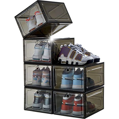 6 contenitori organizer per scarpe di alta qualità, giocattoli e accessori per ufficio (1/5)
