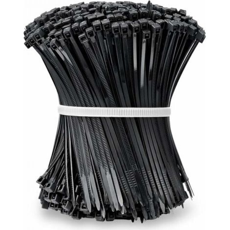 Kabelbinder, Schlauchschellen, Nylon, 100 mm x 2,5 mm, schwarz, 100 Stück (1/4)