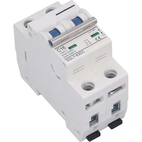 Disjoncteur miniature CC PA66 à réponse rapide, extinction d'arc, disjoncteur photovoltaïque bipolaire 1000 V 16 A (1/5)