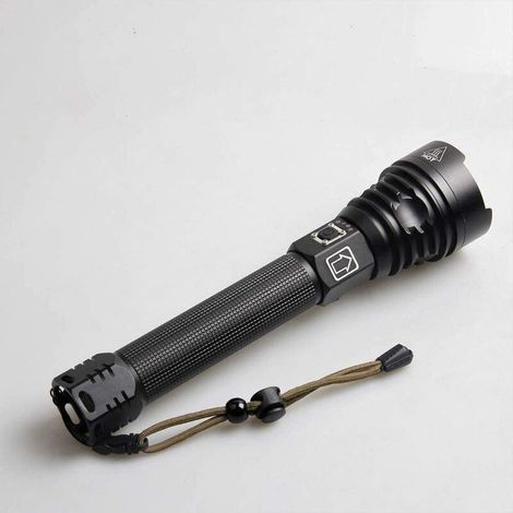 Lampe Torche LED,10000 Lumens Lampe de Poche XHP90 Ultra Puissante Ajustable Zoomable tanche Torche,Lampe Torche Rechargeable USB,Contient 2x18650 batteries haute capacité (1/4)