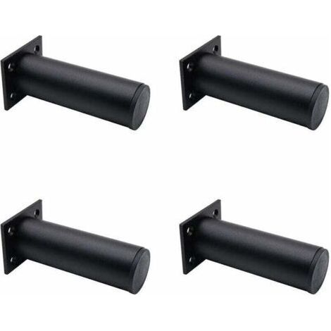4 Pieds De Meubles Réglables Noir Mat , En Alliage D'aluminium 30x120 Mm, Pieds De Meuble Tv Pour Table Basse D'armoire, Pied De Support Pour Canapé De Meuble (1/4)