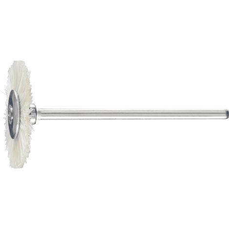 PFERD TOOLS Miniatur- Rundbürste RBU Ø22x2 mm Schaft-Ø2,34 mm weiße Schweineborste 10 Stk